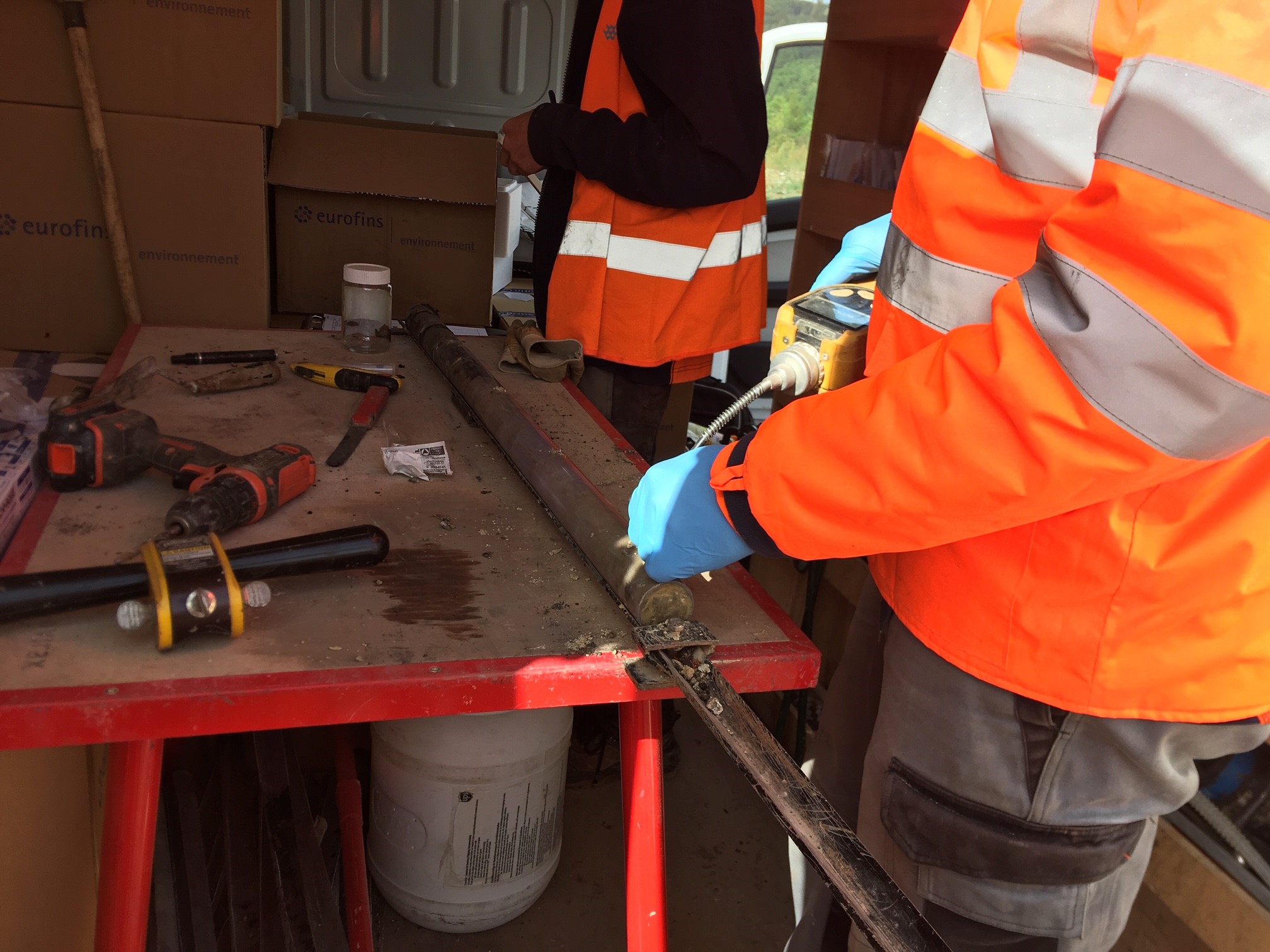 Mesure des polluants volatils dans les sols